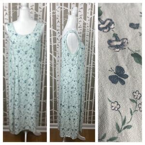 Vintage 90s cottagecore boho floral roses butterflies maxi dress